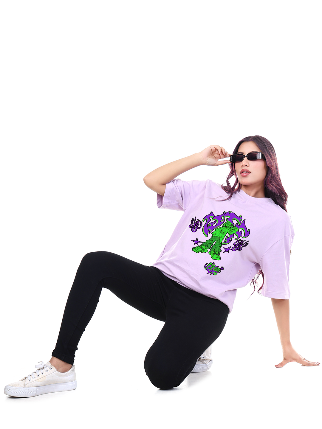 Firey WTF Graphic | Oversized T-Shirt