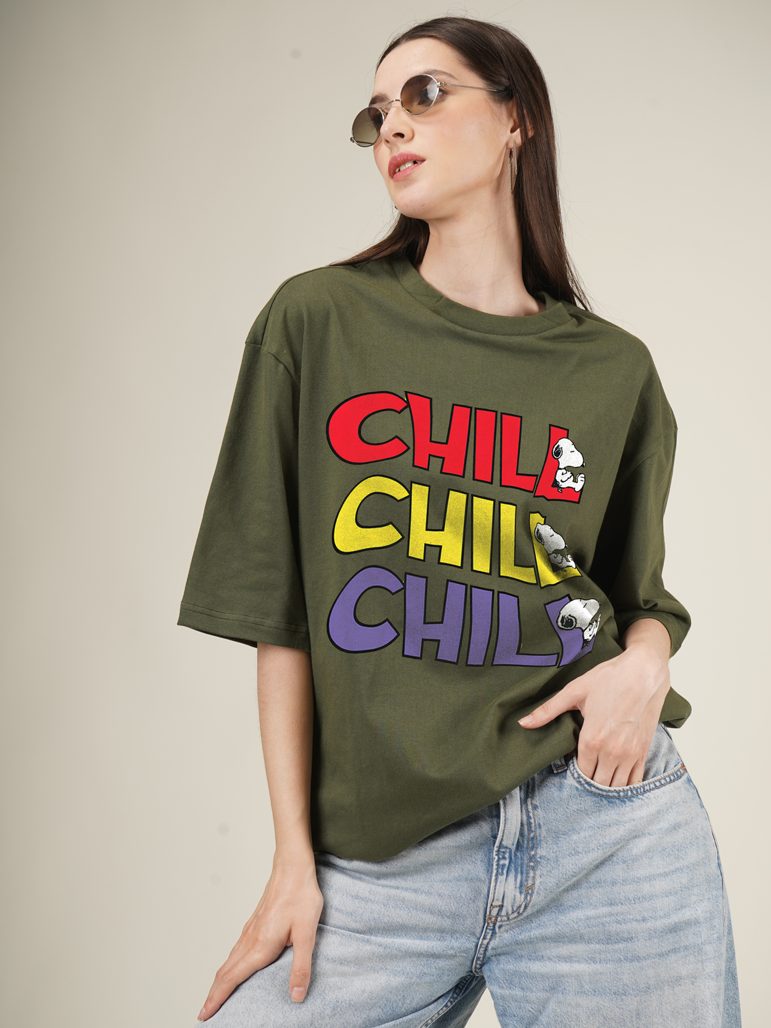 Chill Chill Chill Graphic | Oversized T-Shirt