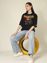 Traveling Panda Graphics| Oversized T-Shirt