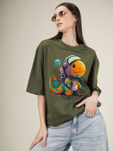 Sifi Raptile Graphic | Oversized T-Shirt