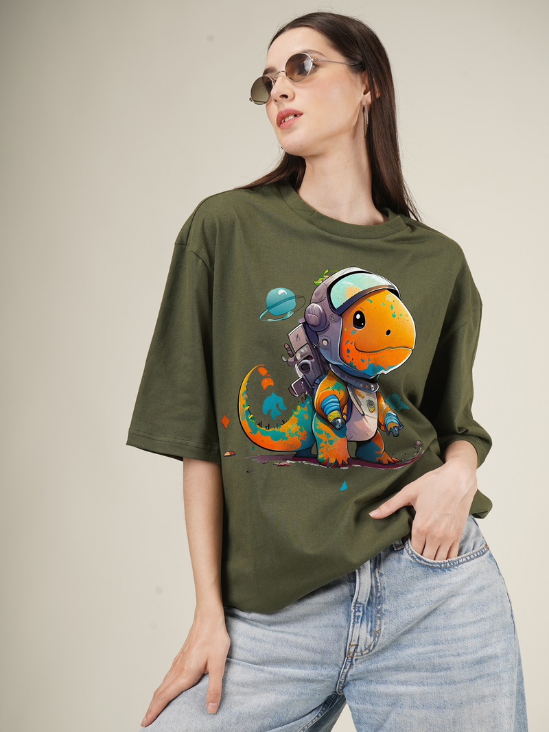 Sifi Raptile Graphic | Oversized T-Shirt