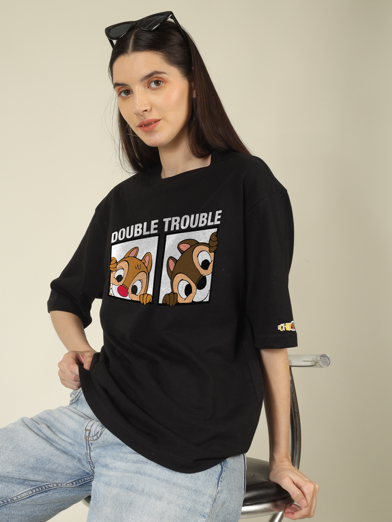 Double Trouble Graphics | Oversized T-Shirt