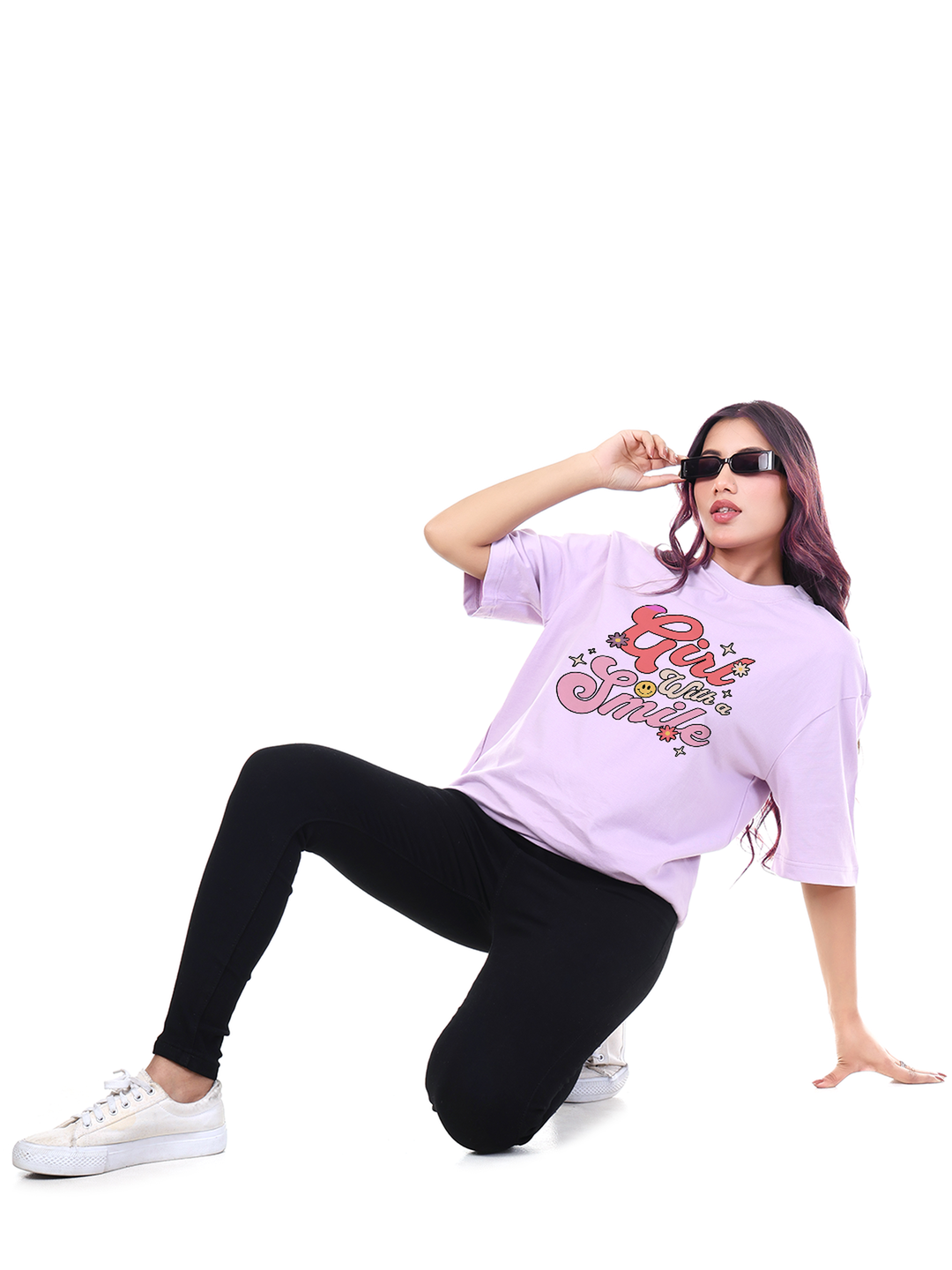 Girl With a smile Graphic | Oversized T-Shirt