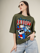 Snoopy Faces Graphic | Oversized T-Shirt