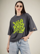 We run crew  Graphics | Oversized T-Shirt