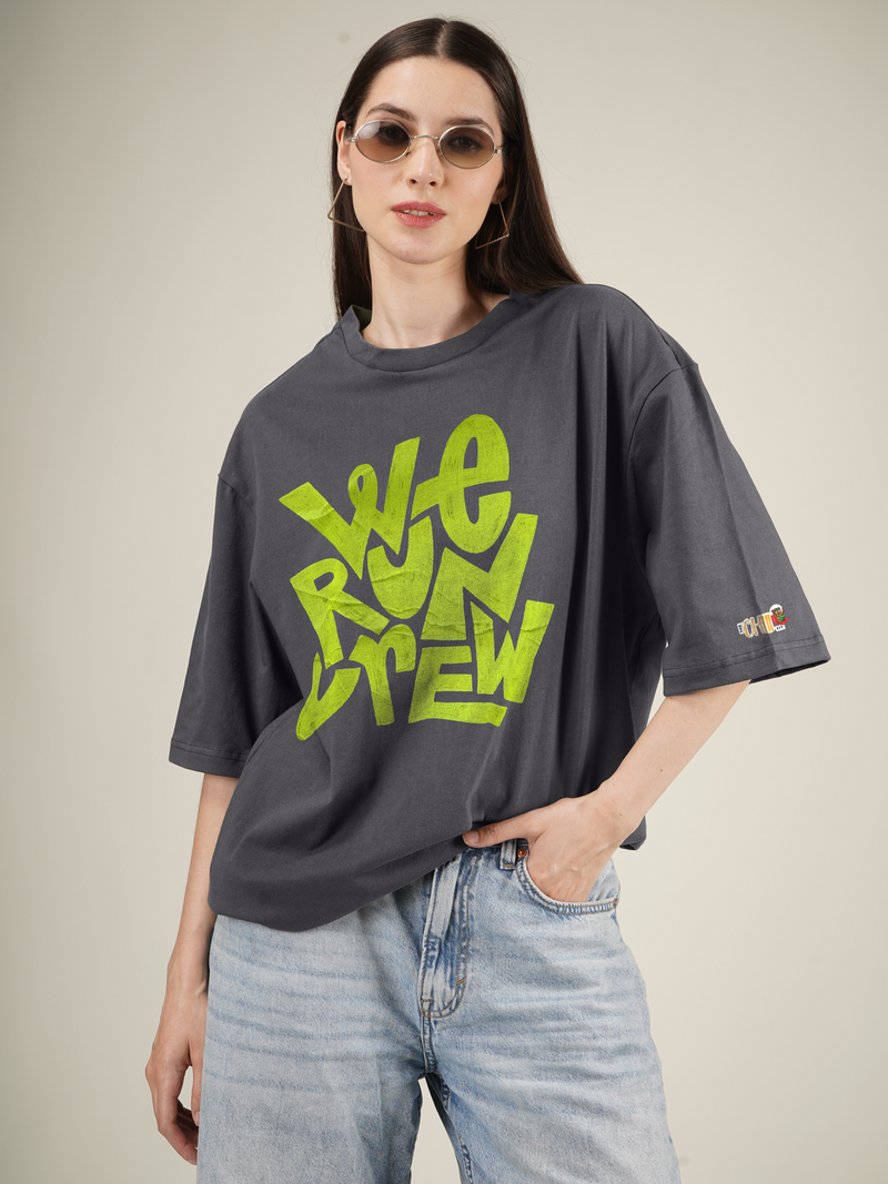 We run crew  Graphics | Oversized T-Shirt