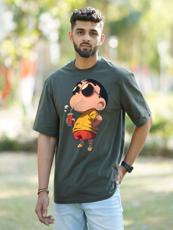 Cool Shinchan Graphic | Oversized T-Shirt