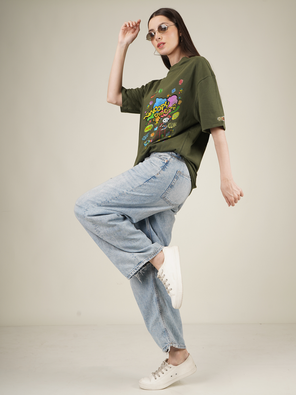Snoopy Drops Graphic | Oversized T-Shirt