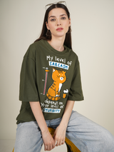 My level of Sarcasm Depends on Your level of Stupidity Graphic | Oversized T-Shirt