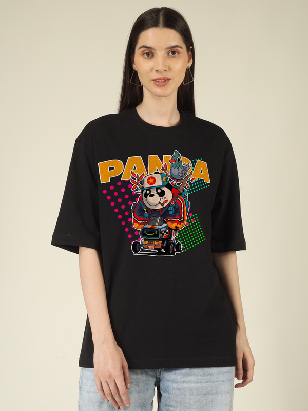 Traveling Panda Graphics| Oversized T-Shirt