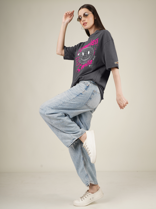 Fearless graphy smile  Graphics | Oversized T-Shirt