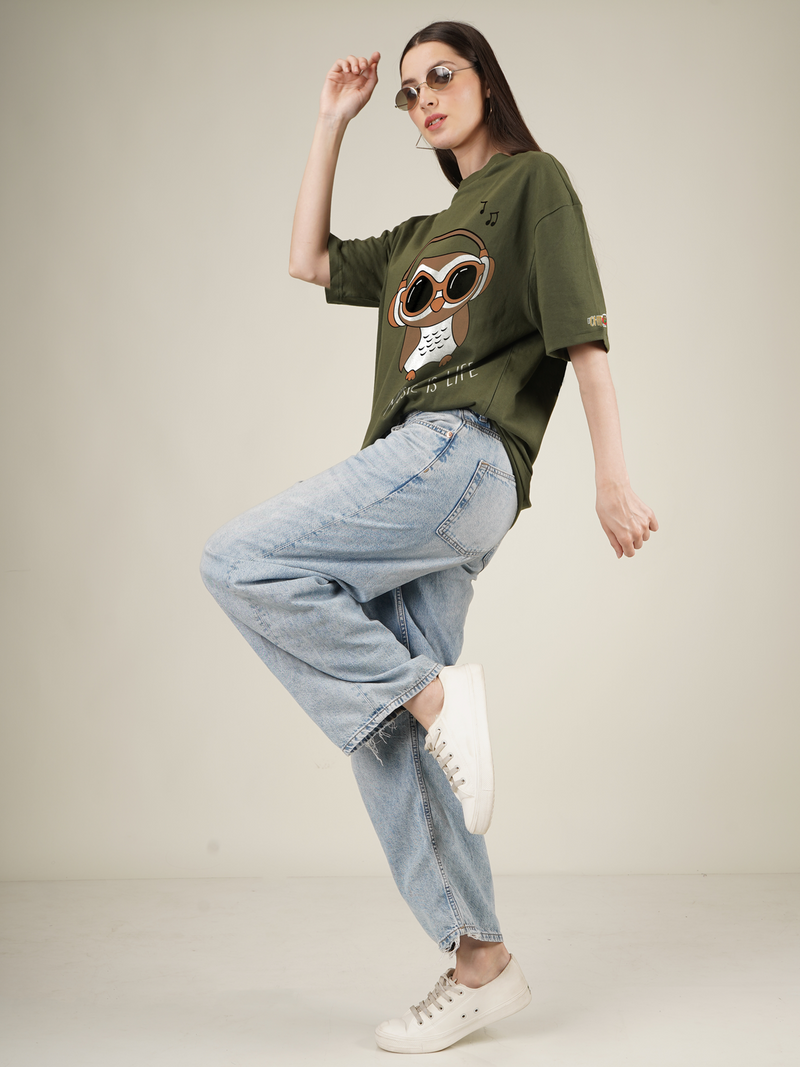 Music is life Graphic | Oversized T-Shirt