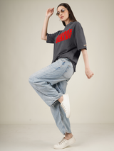 Orange or Red Graphics | Oversized T-Shirt