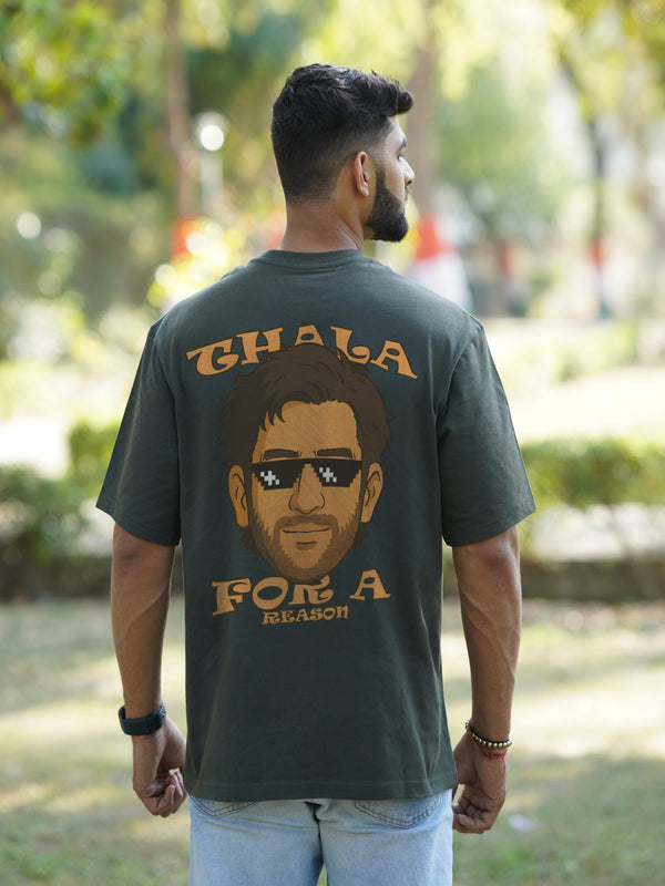 Thala for a Reason Dhoni Graphic | Oversized T-Shirt
