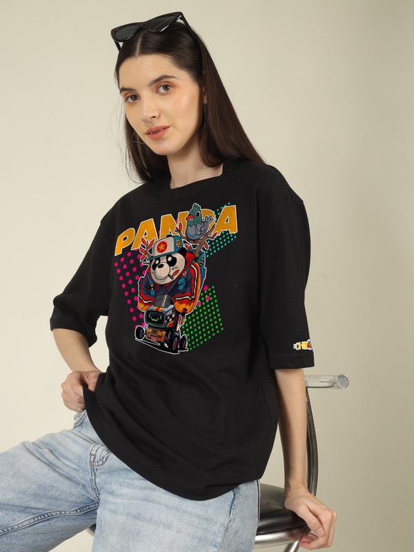 Traveling Panda Graphics| Oversized T-Shirt