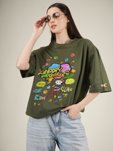 Snoopy Drops Graphic | Oversized T-Shirt
