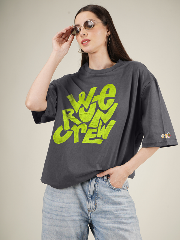 We run crew  Graphics | Oversized T-Shirt
