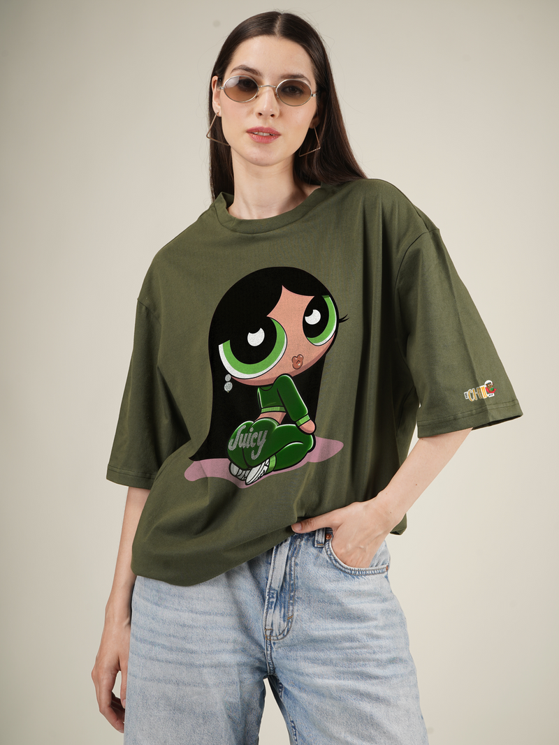 Juicy Power Girl Graphic | Oversized T-Shirt