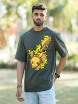 Electric Pikachu Graphic | Oversized T-Shirt