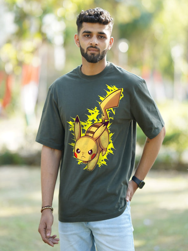 Electric Pikachu Graphic | Oversized T-Shirt