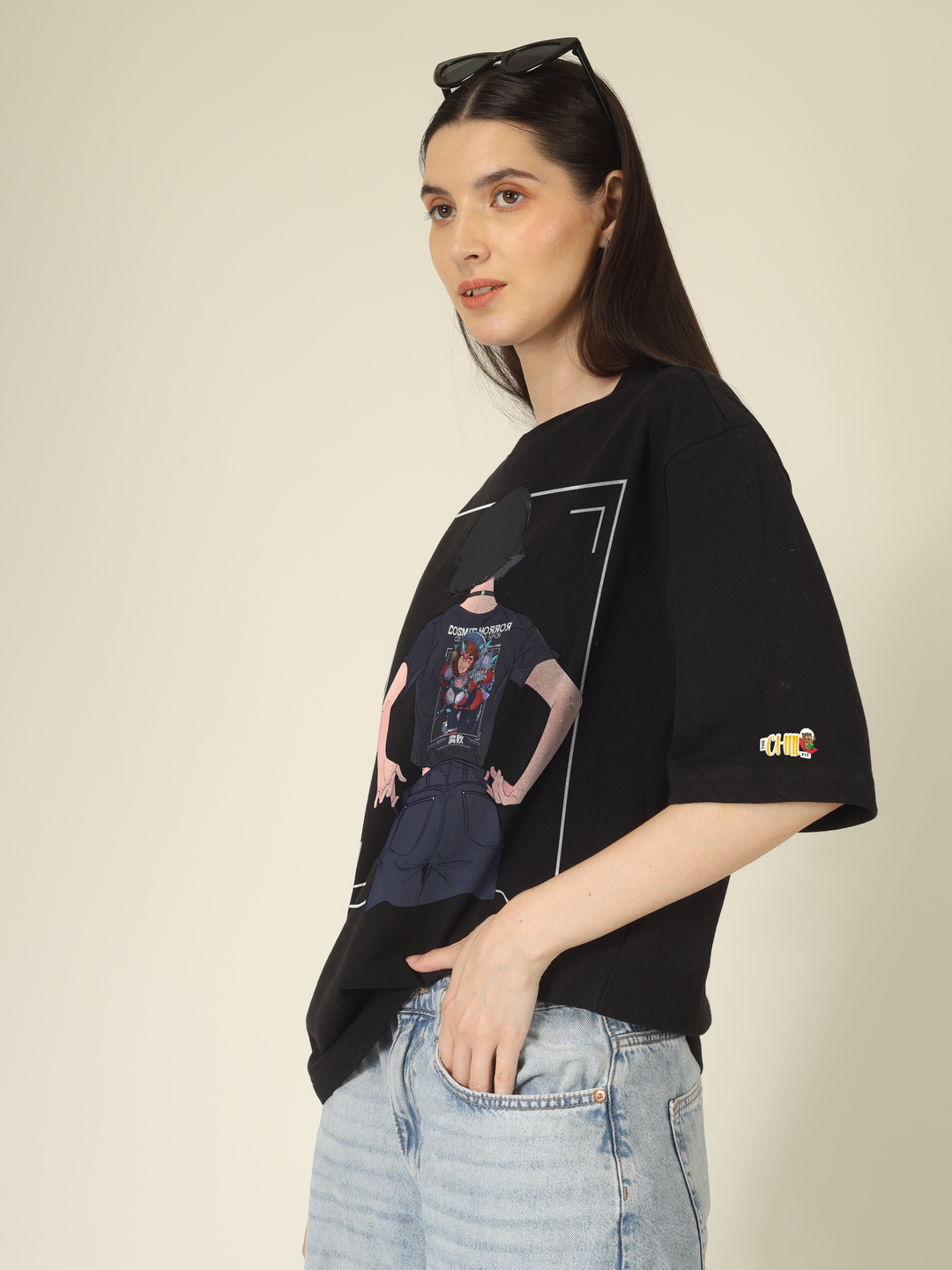 Cosmic Warrior  Baddie Graphics | Oversized T-Shirt