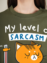My level of Sarcasm Depends on Your level of Stupidity Graphic | Oversized T-Shirt