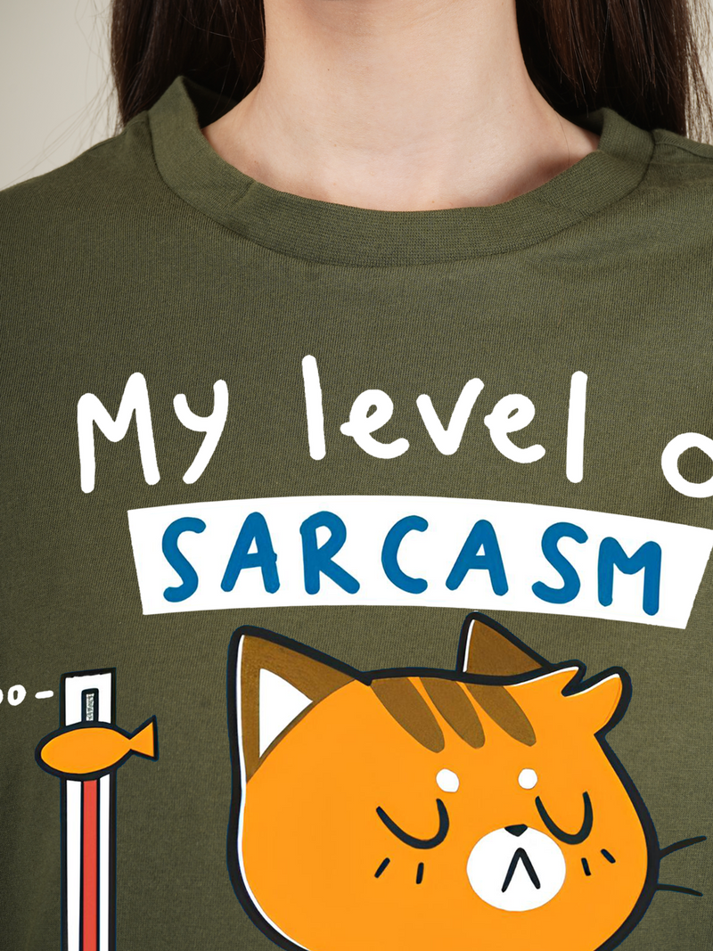 My level of Sarcasm Depends on Your level of Stupidity Graphic | Oversized T-Shirt