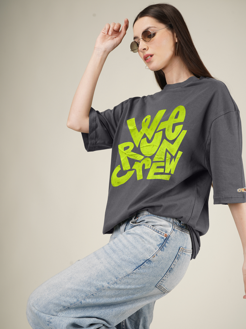 We run crew  Graphics | Oversized T-Shirt