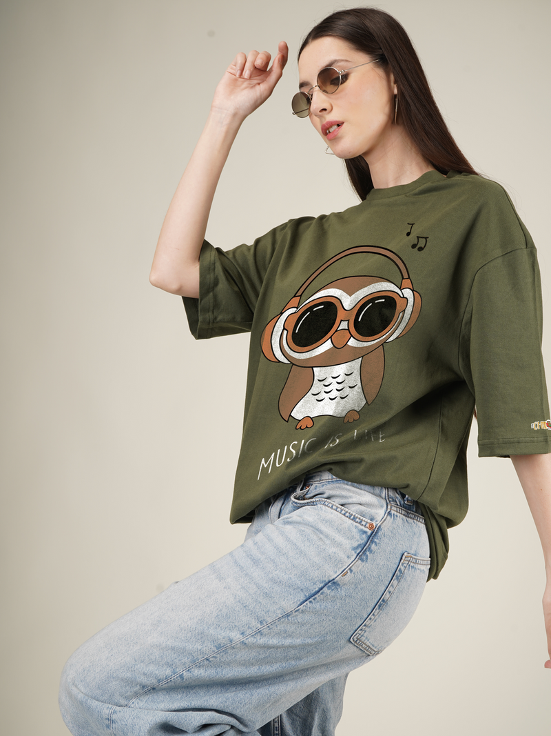 Music is life Graphic | Oversized T-Shirt
