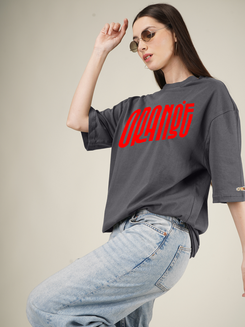 Orange or Red Graphics | Oversized T-Shirt