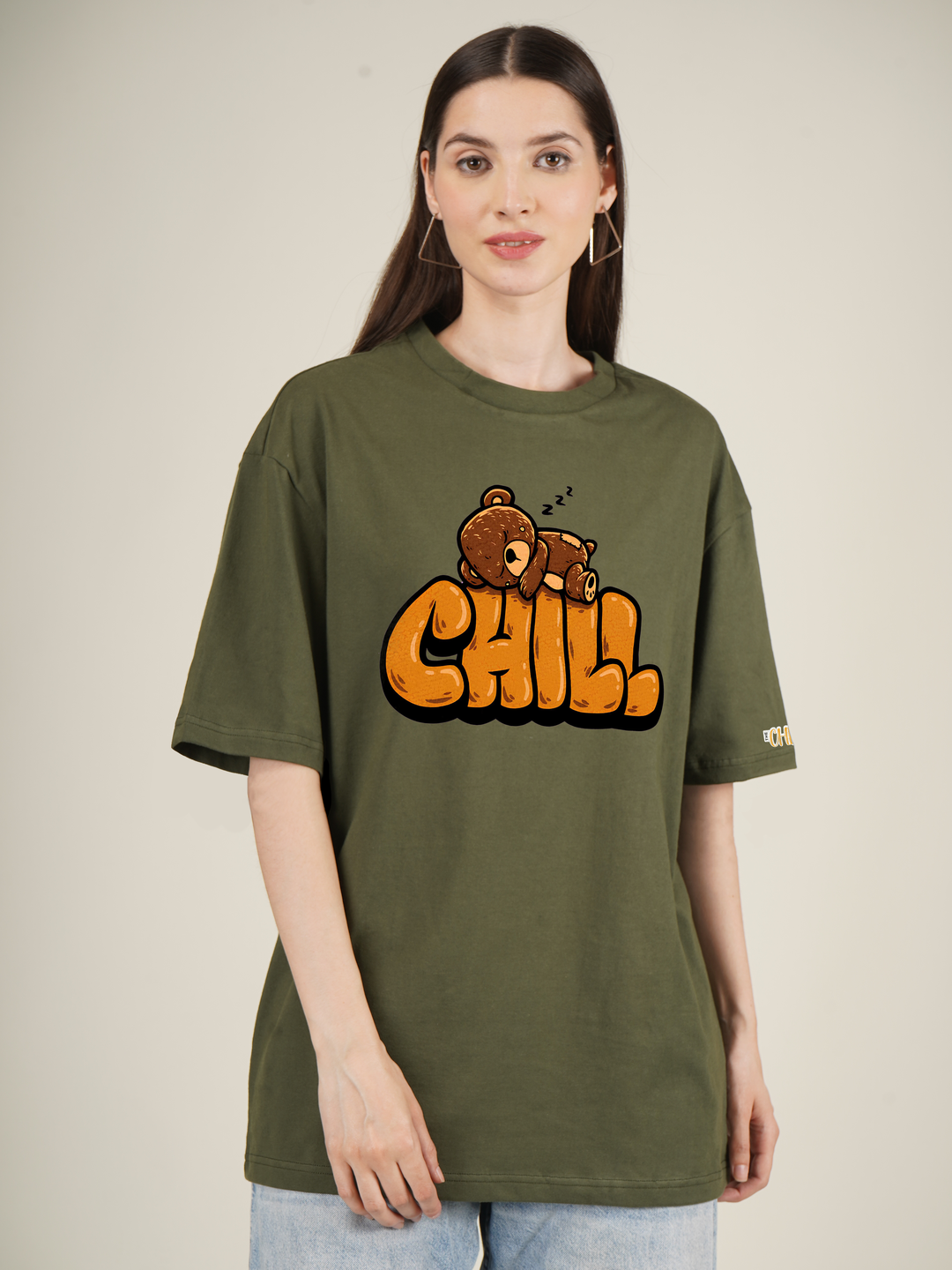 Chill Mr Bear Graphic | Oversized T-Shirt