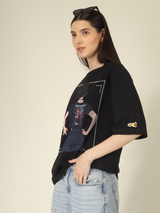 Cosmic Warrior  Baddie Graphics | Oversized T-Shirt