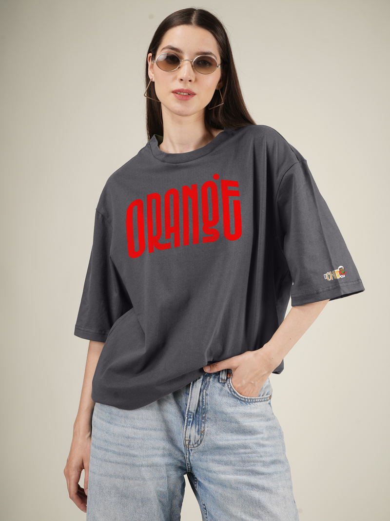 Orange or Red Graphics | Oversized T-Shirt