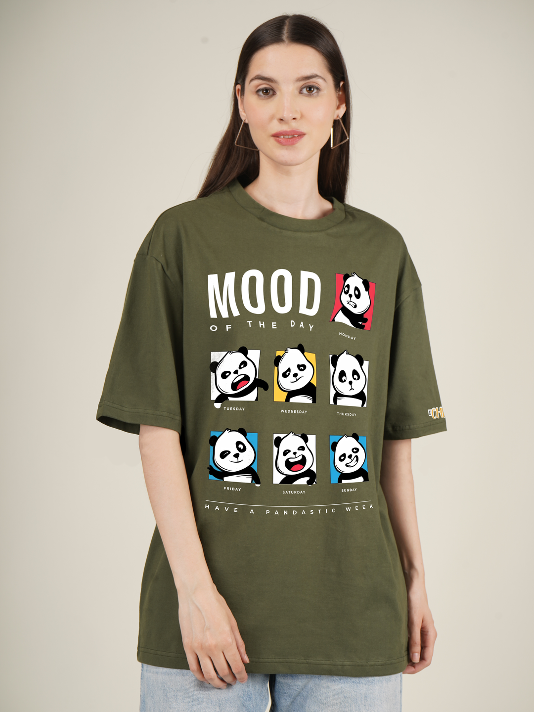 7 Days of Mood Graphic | Oversized T-Shirt