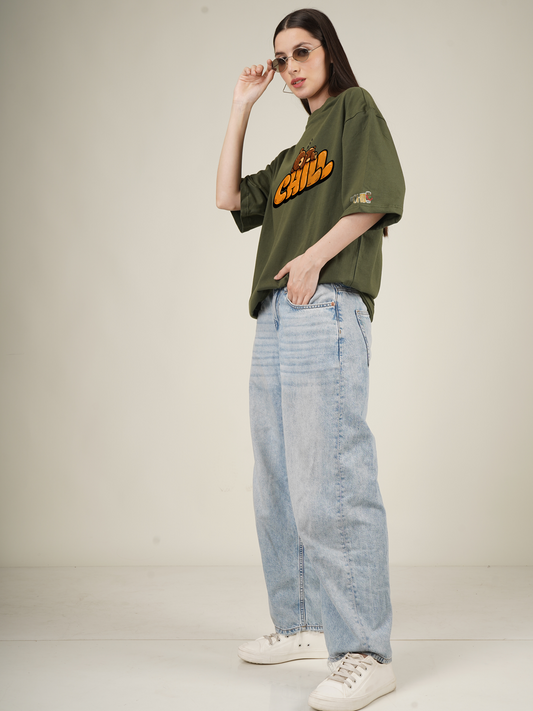 Chill Mr Bear Graphic | Oversized T-Shirt