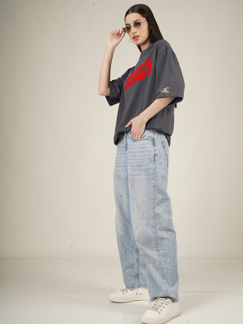Orange or Red Graphics | Oversized T-Shirt