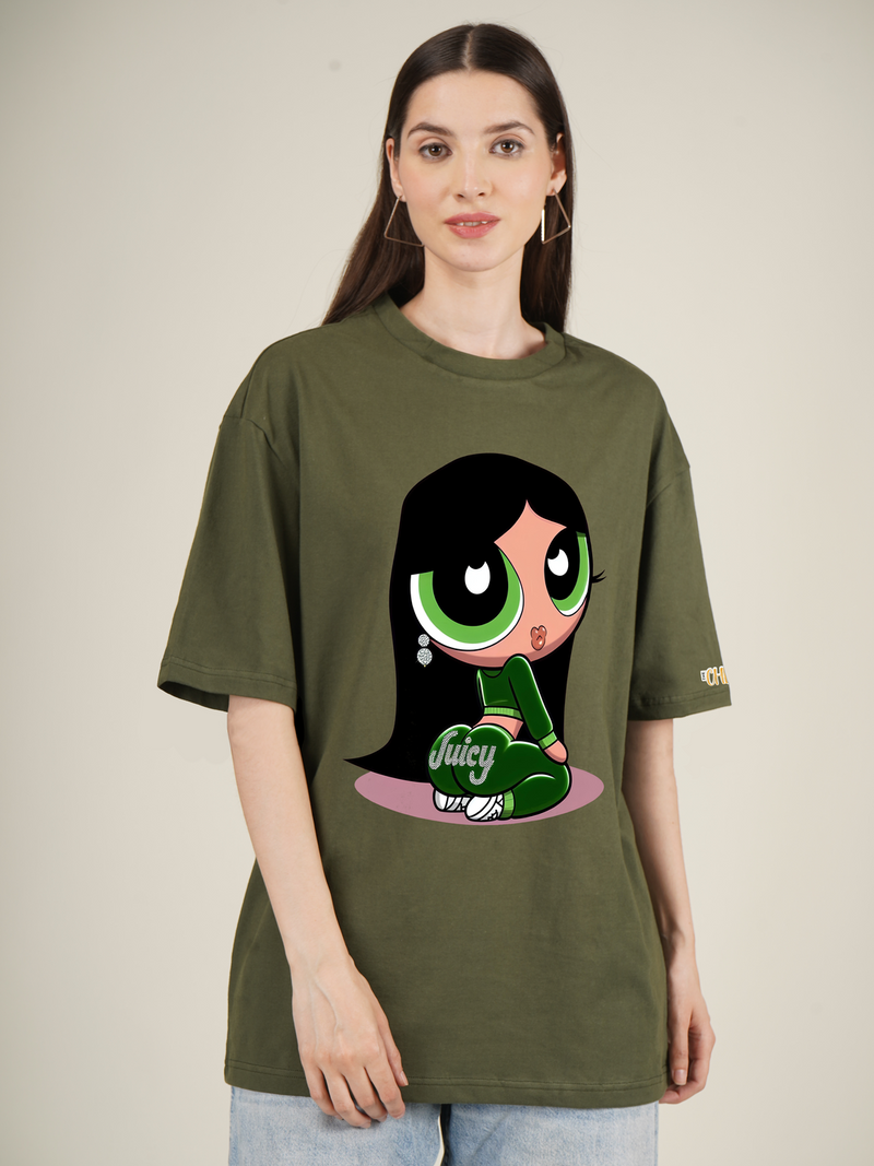 Juicy Power Girl Graphic | Oversized T-Shirt
