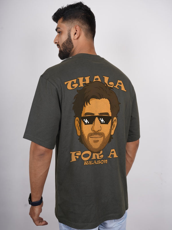 Thala for a Reason Dhoni Graphic | Oversized T-Shirt