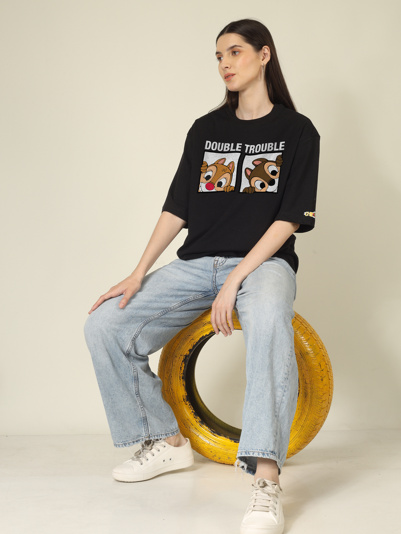 Double Trouble Graphics | Oversized T-Shirt