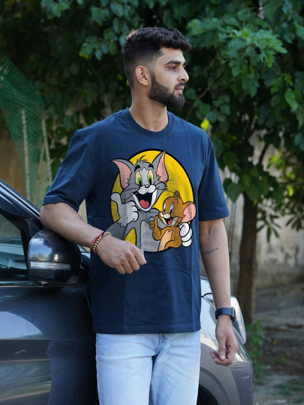 Tom & Jerry Chill Graphic| Oversized T-Shirt