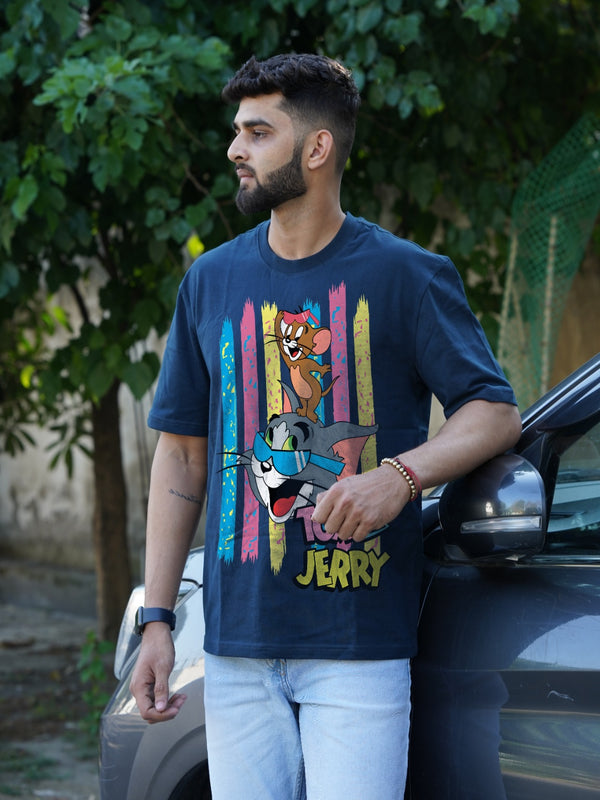 Tom & Jerry Cool Cat & Mouse | Oversized T-Shirt