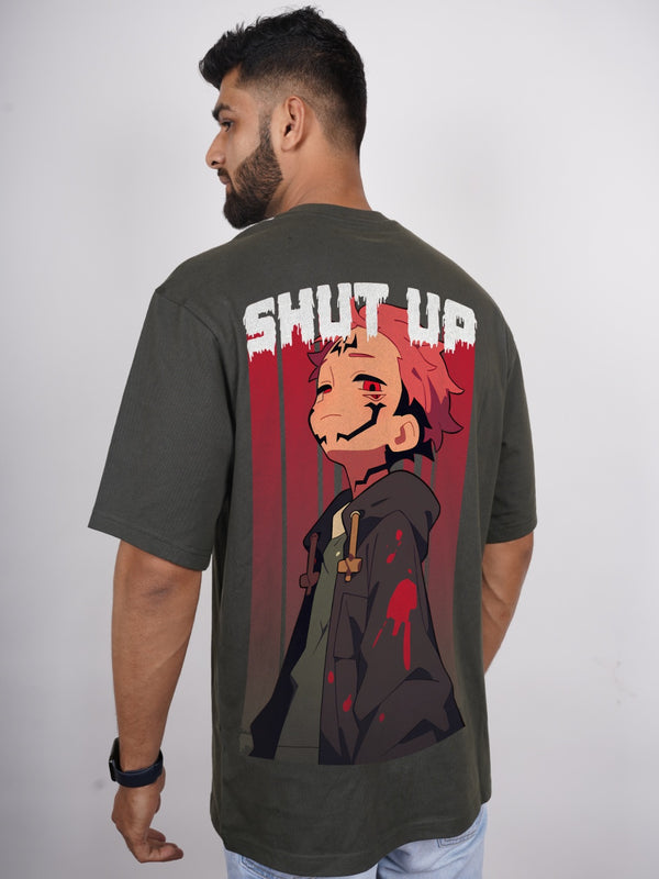 Shut Up Anime Graphic | Oversized T-Shirt