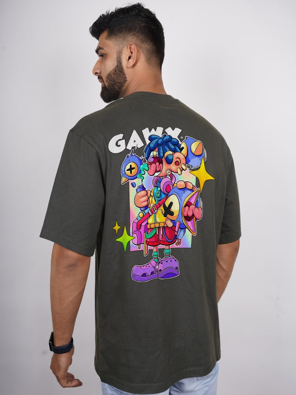 Gawx Cartoon Graphic | Oversized T-Shirt