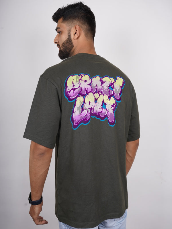 CRAZY LAZY Graphic | Oversized T-Shirt