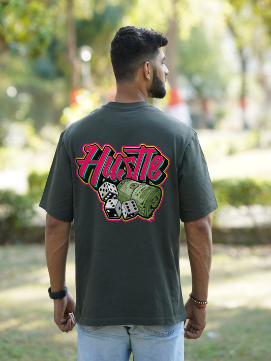 Hustle Graphic Oversized T-Shirt