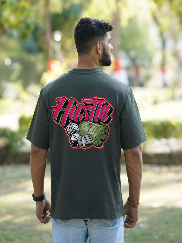 Hustle Graphic Oversized T-Shirt