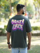 CRAZY LAZY Graphic | Oversized T-Shirt