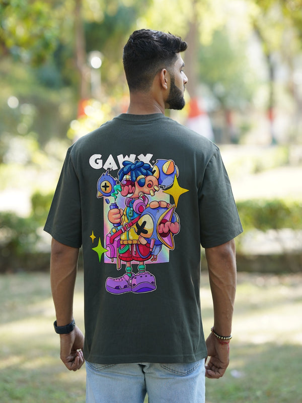Gawx Cartoon Graphic | Oversized T-Shirt
