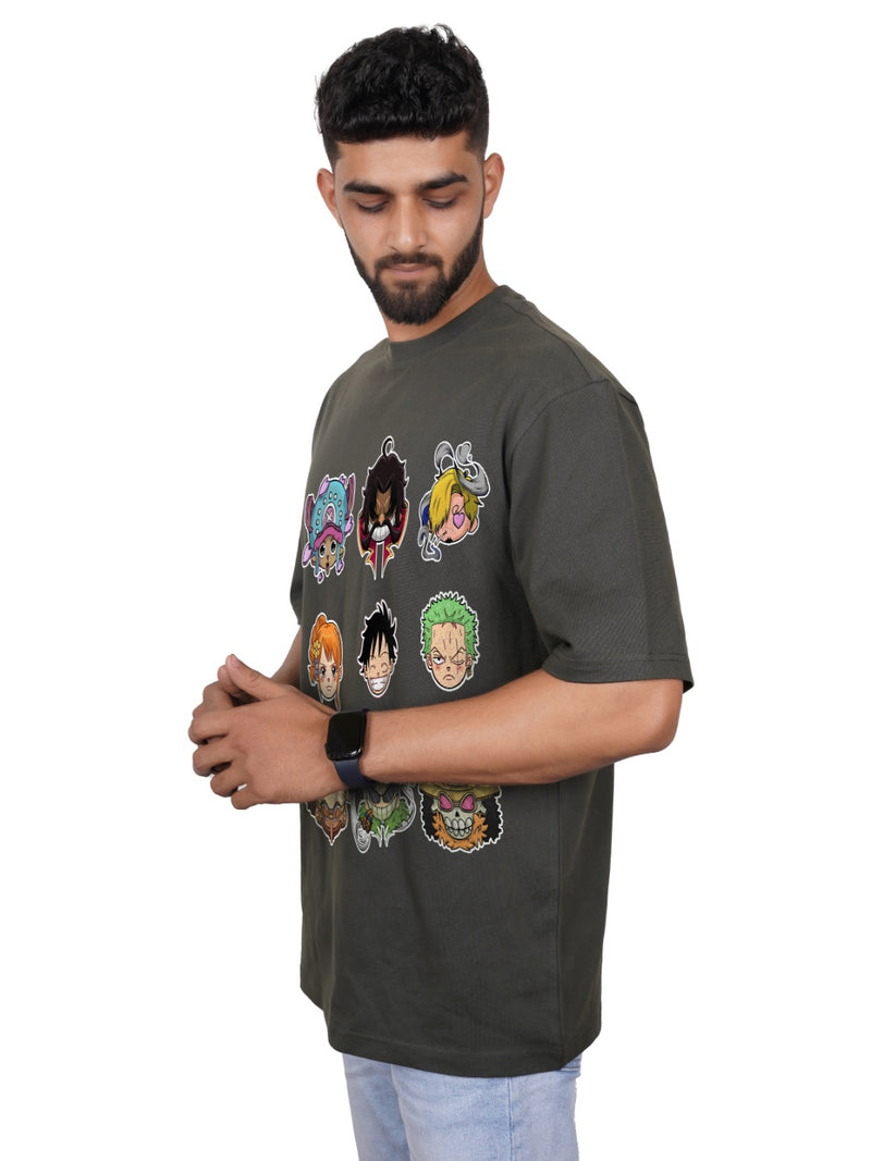Anime Chibi Characters | Oversized T-Shirt