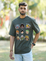 Anime Chibi Characters | Oversized T-Shirt